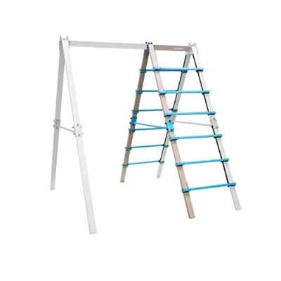 Imagen de HUDORA Vario Módulo Complementario de Escalera para Columpio Exterior Ampliar Niños y Adultos Juego Acero con Recubrimiento en Polvo Opción Ampliación