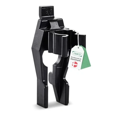 Imagen de raaco Clip 6 12 Abrazadera de Resorte para Panel Perforado y Pared Herramientas, Diámetro mm, Ideal Herramientas Pequeñas Medianas, Robusto Soporte Poliacetal, Set 6, Negro