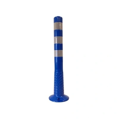 Imagen de PARKING FACIL Bolardo de Señalización Flexible con Bandas Reflectantes Tamaño: 75 cm Color Azul Incluye Tornillería 1 Unidad