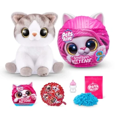 Imagen de Pets Alive Smitten Kittens Surprise (Scottishfold Alli) por ZURU Nurture Play Juguete Suave Unboxing Adopta 10 Sonidos interactivos