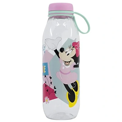 Imagen de Botella de agua infantil Ecozen 650 ml con tapón colgador Minnie Mouse