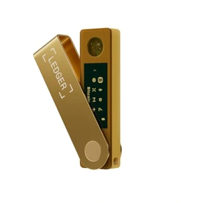 Imagen de Ledger Nano X: Protege y gestiona Tus cripto NFTs Desde Cualquier Lugar con Nuestra Billetera de Hardware Bluetooth. (Oro)
