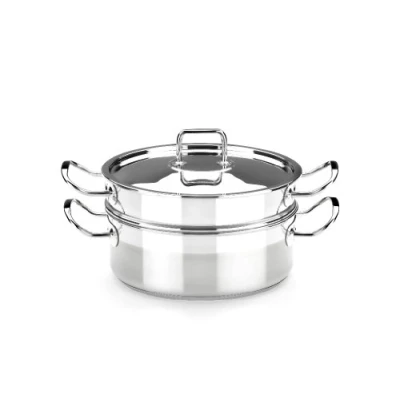 Imagen de BRA Profesional Set para cocinar al Vapor con Tapa, 20 cm, Acero Inoxidable 18/10