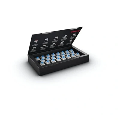 Imagen de CHERRY MX RGB BLUE switch Kit, 23 interruptores mecánicos para teclado DIY, Hot Swap o Gaming, táctil con clic (Clicky), sonoro y perceptible
