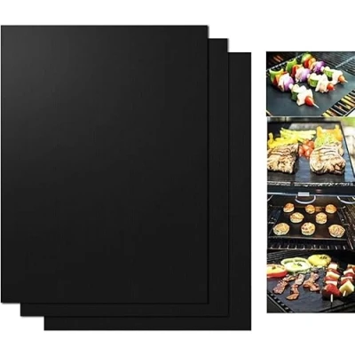 Imagen de Good partner BBQ Grill Mat, Juego de 3 Non Stick esteras Barbacoa Reutilizable para Placas 40 x 33 cm Fda Libre de, Fácil Limpiar