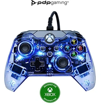 Imagen de Mando Xbox PDP Afterglow Wired Controller, con cable, Micro USB, Compatible PC/Xbox Series X/S, Transparente