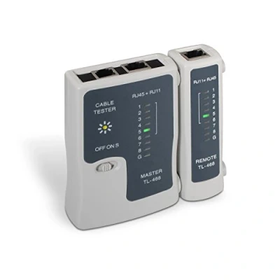 Imagen de TESTER AISENS PARA CABLE RJ11 RJ12 RJ45 INCLUYE FUNDA PROTECCION A142 0312