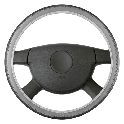 Imagen de Walser Funda Volante Coche Agarre Suave, Coche, Hueco, protección Negro/Gris
