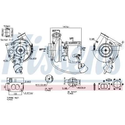 Imagen de NISSENS 93297 Turbocompresor de gases escape neumático con juntas