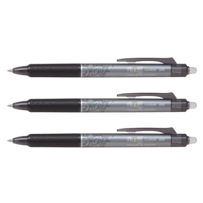 Imagen de Pilot FriXion Clicker Juego de 3 unidades, 0,5 mm, color negro