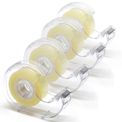 Imagen de Waytex Pack de 4 cintas adhesivas transparentes con carrete, alto poder adhesivo, ancho 19 mm rollo 33 m calidad Pro espesor 50 micras brillante