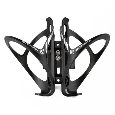 Imagen de VeloChampion Portabidón para Bicicleta Montura Portabotellas Doble Sillín de + 2 Portabidones. Ideal MTB, Triatlón y Carretera (Soporte Premium)