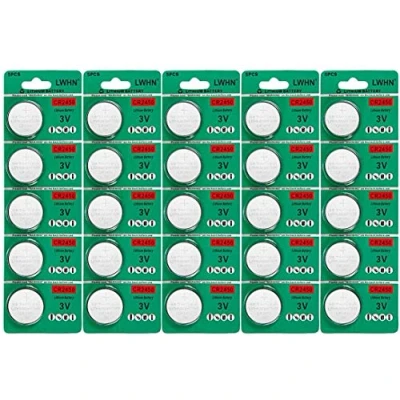 Imagen de CR2450 3v Lithium Battery CR 2450 Coin Cell with Capacity 650mAh 25 Pack For Led Candles