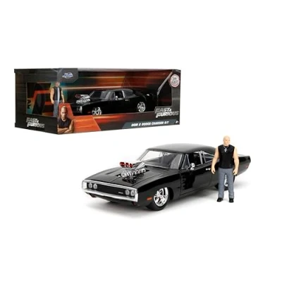 Imagen de Jada Coche Fast and The Furious 1970 Dodge Charger R7T 1970/1:24, Color Negro (30737)