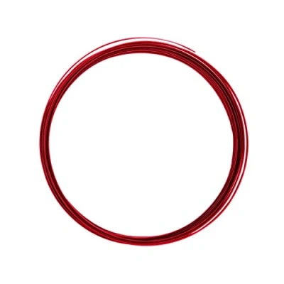 Imagen de Vaessen Creative Alu Deco Alambre Plano para Manualidades, Rojo (Red), 3.5 x 1 mm (5 m)