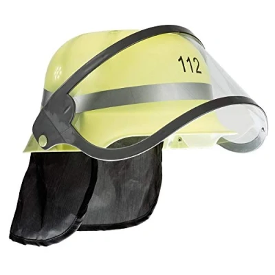 Imagen de Idena 8040005 casco de bomberos para niños, con visera plegable y tela el cuello, aberturas aire acolchado interior, 112, uso, ocupación, seguridad, bomberos, bombera