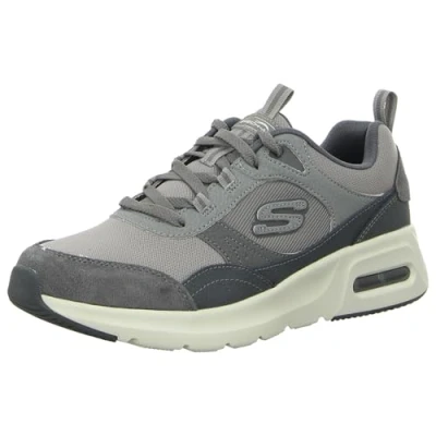 Imagen de Skechers Skech Air Court Homegrown, Zapatillas Hombre, Grey Suede/Mesh/Duraleather/Trim, 48 EU
