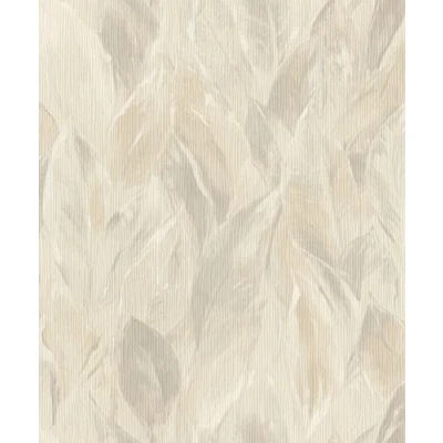 Imagen de Rasch Papel pintado 537338 brillante con hojas grandes, color beige y gris claro de la colección Curiosity 10,05 m x 0,53 (largo ancho alto)