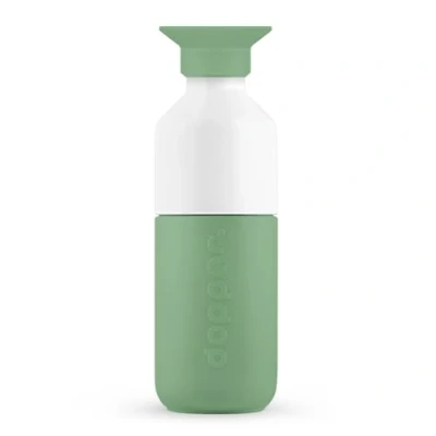 Imagen de Dopper Steel Fresh Green botella de agua acero inoxidable, 350 ml, sin BPA, inoxidable 18/8, a prueba fugas, deportiva para deportes, exterior y oficina