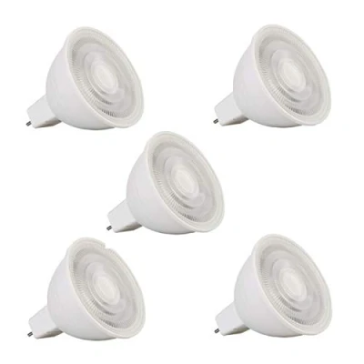 Imagen de WELSUN Bombillas LED MR16 24V, 50W Equivalente, 5W, 3000K / 6000K, 400 450 Lúmenes, Tamaño Estándar, MR16, Proyector LED, Base GU5.3, Paquete de 5 (Color : Blanco cálido)