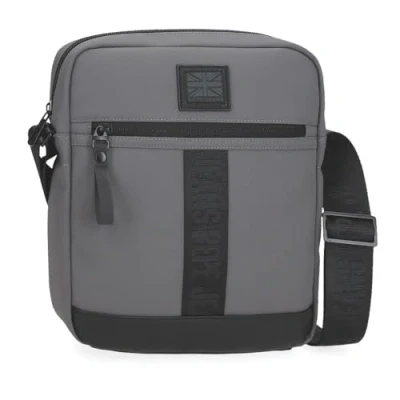 Imagen de Pepe Jeans Hoxton Bandolera Portatablet Gris 23x27x7 cms Poliéster y PU by Joumma Bags