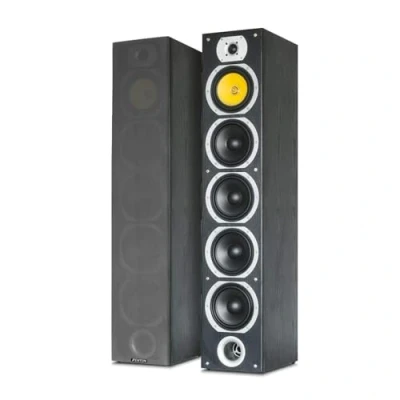 Imagen de FENTON SHFT57b Pareja de columnas Altavoces Suelo, HiFi, 4 woofers 6.5&quot;, Potencia máxima 600W continuos, vías, Sonido Envolvente, Cine en casa, Alta fidelidad estéreo Color Negro