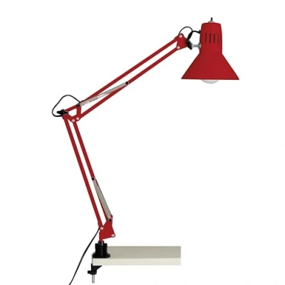Imagen de Brilliant Hobby Lámpara de mesa con pinza color rojo.