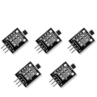 Imagen de DollaTek 5Pcs Efecto Hall KY 003 Módulo Sensor Magnético DC 5V para Arduino PIC AVR Smart Cars