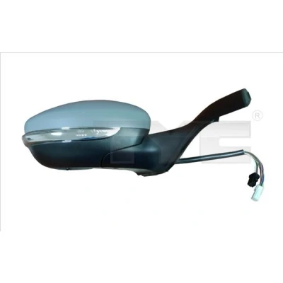 Imagen de Espejo retrovisor Tyc 326 0169 derecha imprimado para ajuste elect. espejo, convexo, calefactable, con sensor de temperatura, abatible eléctricamente