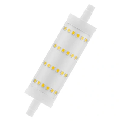 Imagen de OSRAM Lámpara LED multicolor Line con casquillo retrofit R7s, 13 W / 1521 lm, luz blanca fría y clara 6500 K, no regulable. IP20, vidrio sin plomo, 28 mm de diámetro, EEK E.
