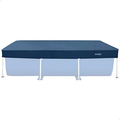 Imagen de Intex 55252 Cobertor Solar para Piscina Desmontable Rectangular 260x160cm, con cordón de Agarre, protección Piscinas, Mantenimiento y Limpieza