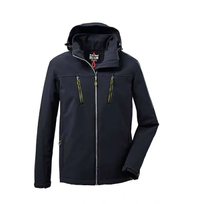 Imagen de killtec Hombre Chaqueta softshell/chaqueta de exterior con capucha cremallera KOW 163 MN SFTSHLL JCKT, schwarz, L, 37711 000