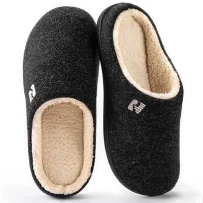Imagen de RockDove Zapatilla de Clog con Forro Sherpa Y Espuma Viscoelástica para Hombre, 44/45 EU, Negro Natural