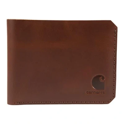 Imagen de Carhartt Cartera de Piel para Hombre, Disponible en Varios Estilos y Colores, Marrón (2 Solapas), One Size, Craftsman Carteras Cuero, Disponibles Colores