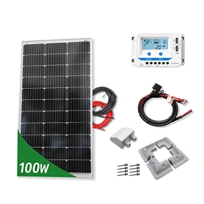 Imagen de Kit 100W CAMPER 12V panel solar placa monocristalina Tecnología PERC alta eficiencia para caravanas autocaravanas