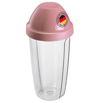 Imagen de Westmark recipiente/shaker con disco mezclador extraíble, capacidad: 0,5 l, altura: 18,7 cm, plástico, sin BPA, Maxi, transparente/rosa, 3090227P