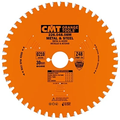 Imagen de CMT Orange Tools 226.048.08M Sierra circular para metales 210x2.2x30 z 48 fwf 8 grados