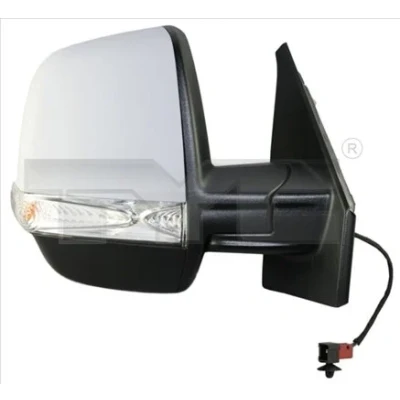 Imagen de Espejo retrovisor Tyc 325 0149 derecha imprimado para ajuste elect. espejo, convexo, calefactable, con sensor de temperatura