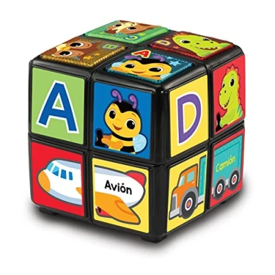 Imagen de VTech Cubo infantil Gira y aprende, Juguete de actividades interactivo para niños +18 meses, Versión ESP