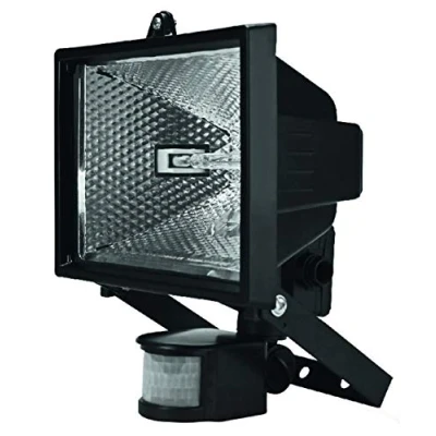 Imagen de Blackspur Reflector halógeno de seguridad con detectores movimiento infrarrojos pasivos (500 W)
