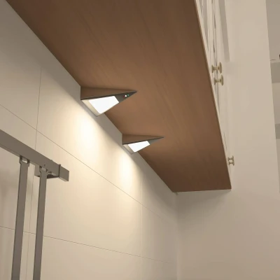 Imagen de lámparas bajo armario &#039;Odia&#039; (Moderno) en Gris hecho de Acero e.o. para Salón &amp; Comedor (2 llamas,) PRIOS mueble