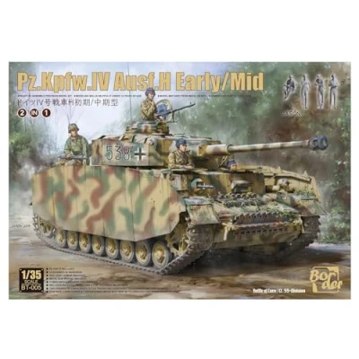 Imagen de Border Model BT005 Pz.Kpfw.IV AUSF.H Early/Mid 2 en 1 BT 005 Maqueta de Tanque alemán (Escala 1:35)