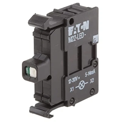 Imagen de EATON M22 LED G Elementos Estandar, a Tornillo, 12 30VAC/DC, Verde, Fijación Frontal, 1.0cm x 3.7cm 3.8cm, Caja de 20