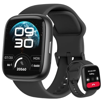 Imagen de LODIMEKE 1.83&quot; Reloj Inteligente Mujer Hombre con Alexa, Smartwatch Deportivo IP68 para Ducha, Notificaciones Whatsapp/Llamadas Monitor Sueño/Estrés/Cardíaco Barato Android iOS