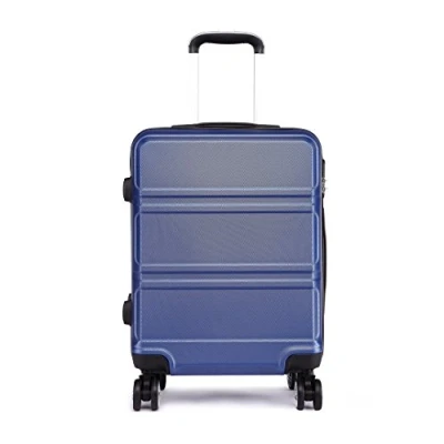 Imagen de Kono Maletas Viaje Medianas 4 Ruedas Rígidas ABS Trolley con Candado de Combinación (Azul Marino)