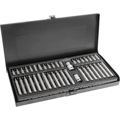 Imagen de Hogert Technik HT1S404 Kit de puntas tornillo Caja chapa acero 40