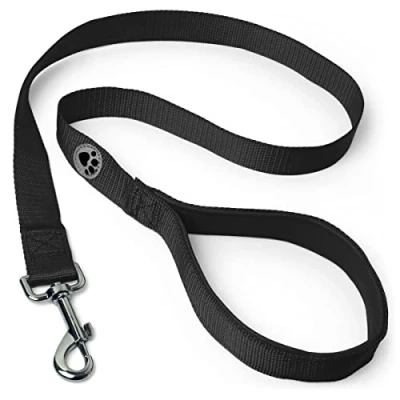 Imagen de iGadgitz Home U7227 Guinzaglio per Cani Imbottito, Cane con Maniglia Imbottita Nero 122cm (1.22m)