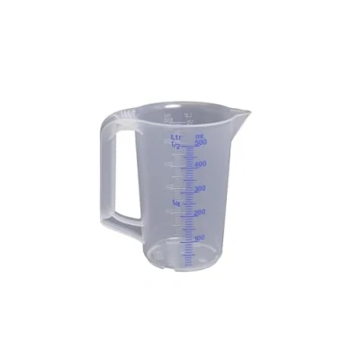 Imagen de Hünersdorff Jarra graduada 500 ml, PP, 2 escalas Asa cerrada, transparente