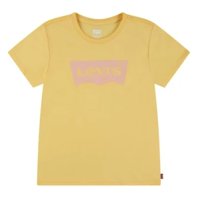 Imagen de Levi&#039;s Batwing TEE Camiseta estampada para niños, Talla: 5a, Light yellow