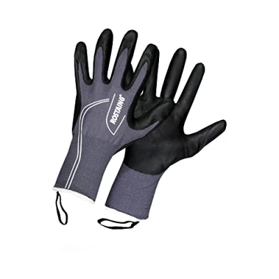 Imagen de ROSTAING Guantes MAXFEEL Par de protección finos y táctiles, para todos los trabajos abrasivos jardinería bricolaje manipulación medio seco húmedo Guante gris